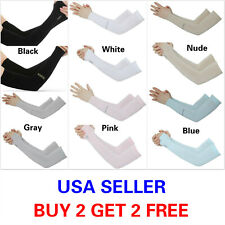 Used, 1 Pair Cooling Arm Sleeves Cover Sports UV Sun Protection Outdoor Unisex for sale  Reno