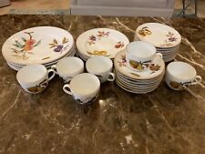 30 pcs Royal Worcester China Evesham  Fruits Gold Rim Pattern England Porcelain for sale  Shipping to Canada