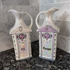 1930s Vintage Mepoco Made in Germany Lusterware Oil And Vinegar Cruets, used for sale  Shipping to South Africa