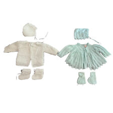 Antigo Lote De 2 renro Itália recém-nascido 4 Pc Suéter Infantil Conjunto Cap Botinhas Verde Branco comprar usado  Enviando para Brazil