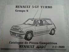 RENAULT 5 GT TURBO CATALOGUE PIECE RECHANGE GROUPE N ORIGINE D'EPOQUE comprar usado  Enviando para Brazil