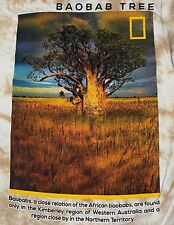 National Geographic T-Shirt Tan Casual Nature Tie Dye Graphic Baobab Tree Size S for sale  Shipping to South Africa