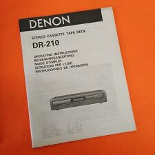 Denon DR-210 Stereo Cassette Tape Deck instrucciones de uso-Manual de usuario segunda mano  Embacar hacia Spain