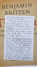 Handwritten letter benjamin for sale  STOWMARKET