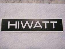 Hiwatt amplifier plastice for sale  Chapin