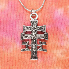 Cruz de Caravaca, santa cruz colar pingente Berloque Crucifixo, Cruz Duplo comprar usado  Enviando para Brazil