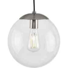Usado, Luminária pendente globo de vidro transparente níquel escovado Atwell Progress Lighting comprar usado  Enviando para Brazil