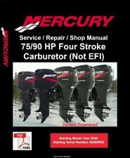Mercury Outboard 75 / 90HP 4 Stroke Repair Service & Shop Manual On CD for sale  Corinth