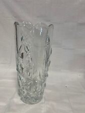 CS Crystal Vase 12-Inch High, Ice Grain Design, for Flowers & Decor.   J69 for sale  Shipping to South Africa