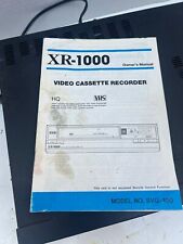 Grabadora de casete de video reproductor VHS XR-1000 SVG-100;VCR, usado segunda mano  Embacar hacia Argentina