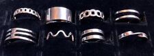 8 peças de liga leve prata punk gótico anéis em suporte de anel, 4 ajustáveis, usado comprar usado  Enviando para Brazil