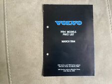 Volvo foldout page for sale  BRISTOL