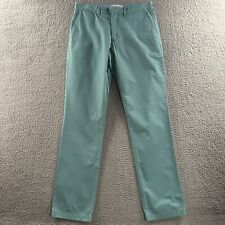 J.Crew Mens Pants Green Size 33x34 Chino Pant Classic Fit Teal 100% Cotton for sale  Shipping to South Africa