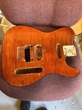 Warmoth Telecaster Guitar Body. Flamed Maple Over Black Korina! for sale  Shipping to South Africa