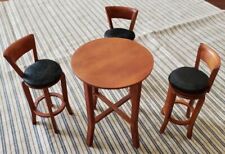 4 solid wood bar chairs for sale  Flushing