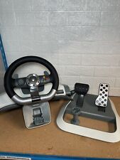 Official Microsoft Xbox 360 Steering Wheel & Pedals, Table Mount.  Driving/ Car for sale  Shipping to South Africa