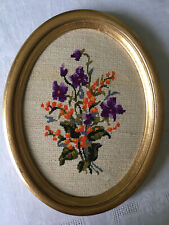 Canevas fleurs violettes d'occasion  Cancale