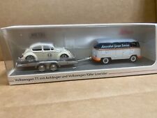 1/64 SCHUCO 3-CAR SET VOLKSWAGEN VW T1 WITH TRAILER AND VW BEETLE #53 for sale  Shipping to South Africa