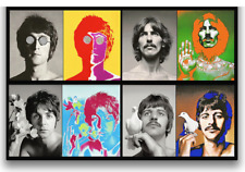 BEATLES • Retratos psicodélicos antes e depois de 1967 • 12x16 emoldurado - Avedon comprar usado  Enviando para Brazil