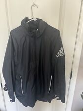 Jaqueta corta-vento Adidas masculina forrada de malha com capuz tamanho grande preta ventilada comprar usado  Enviando para Brazil