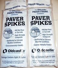 (32  Pcs) OLDCASTLE Paver Spikes 8" (4 Bags 8 Pieces Each ),NEW for sale  Shipping to South Africa