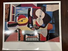 Impressão artística rara XL bandolim e guitarra (1924) Pablo Picasso - 26,5 x 22" comprar usado  Enviando para Brazil