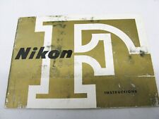 Original nikon instruction for sale  Mansfield