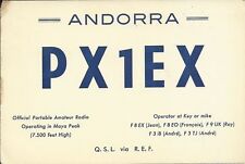 Usado, CARTÃO QSL ANTIGO VINTAGE PX1EX MAYA PICO ANDORRA RÁDIO AMADOR comprar usado  Enviando para Brazil