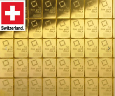 Barra de oro de 1 gramo - lingotes finos 999,9 - barra de oro puro de 24 quilates - Valcambi hecha en Suiza segunda mano  Embacar hacia Mexico