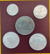 Le 5 monete più rare: 2 £ 1958, 5 lire 1956, 1946 e 1947 + 500 £ “Controvento”, usato usato  Isernia