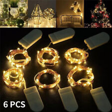 Paquete de 6 LED 10/20 Batería Micro Alambre de Arroz Cobre Hada Cuerda Luces Fiesta Decoración segunda mano  Embacar hacia Argentina