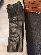 Leather biker jeans for sale  PRESTON