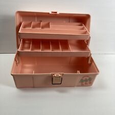 Usado, Vintage Caboodles Make Up Case Tackle Box Peach Pink Crafting USA 2 Bandeja segunda mano  Embacar hacia Argentina