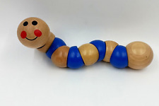 BeginAgain Wooden Earthworm Twist  Fidget  Sensory Stimulation Toy Kids 9" Cute for sale  Shipping to South Africa