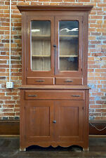 Antique Hutch Buffet China Cabinet Cupboard Oak Wood Original Vtg Hoosier Style for sale  Maumee