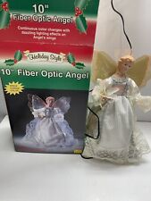 Vestido decorativo de Natal fibra óptica mudança de cor anjo branco tampo de mesa 10" comprar usado  Enviando para Brazil