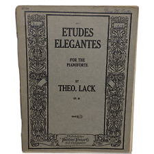 Antique 1878 Etudes Elegantes Op 30 for the Pianoforte Sheet Music by Theo Lack for sale  Shipping to South Africa