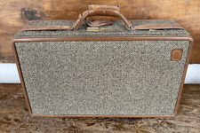 Vintage Large Hartmann Belting Leather & Grey Tweed Suitcase/Luggage Travel Bag  for sale  Santa Fe