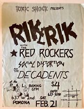 vintage punk rock flyer rik l rik distorção social os decadentes em choque tóxico comprar usado  Enviando para Brazil