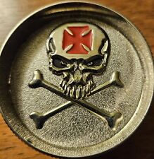 PORTABLE TOBACCO HERB SPICE GRINDER W Chrome Type  SKULL  DESIGN Great Cond. , used for sale  Shipping to South Africa