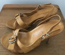 Kenneth Cole Strappy Original 2000s Leather High Heel Beige Tan Sandals Ladies for sale  Shipping to South Africa