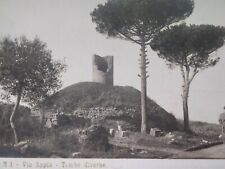 Postal Roma Italia RPPC principios del siglo XX raras tumbas de la Vía Apia vía árboles Apia  segunda mano  Embacar hacia Argentina
