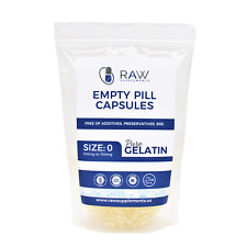 Empty Gelatin Clear Capsules Size 0 Halal Certified Kosher Gluten Gel 1,000ct for sale  Shipping to South Africa