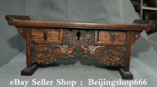 Usado, Mesa cajón de mesa de 18,8" chino antiguo huanghuali tallado en madera dinastía fénix segunda mano  Embacar hacia Argentina