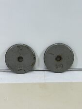 Pair Of Standard 1 inch Hole  7.5 Pound Barbell Plates Gray Used for sale  Shipping to South Africa