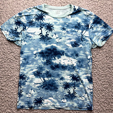 J. Camiseta masculina Crew Pocket tamanho médio tropical palmeira azul gola redonda comprar usado  Enviando para Brazil