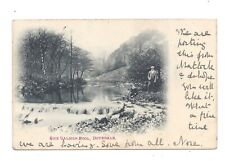 Postal temprana de colección The Salmon Pool, Dovedale, animado pmk Matlock Bath 1902 segunda mano  Embacar hacia Argentina