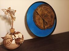 Duży zegar ścienny o średnicy 40 cm, żywica epoksydowa, drewno dębowe  na sprzedaż  PL