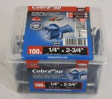 Cobra 683T Cobra Tap Concrete Screw Hex Head 1/4" x 2-3/4" w Socket & Drill Bit for sale  Shipping to South Africa