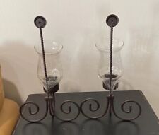 pair iron sconces wrought for sale  Woodstock